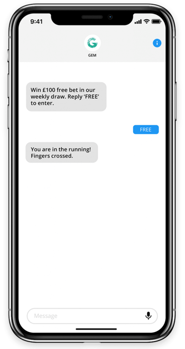 SMS Marketing campaign with clear CTA