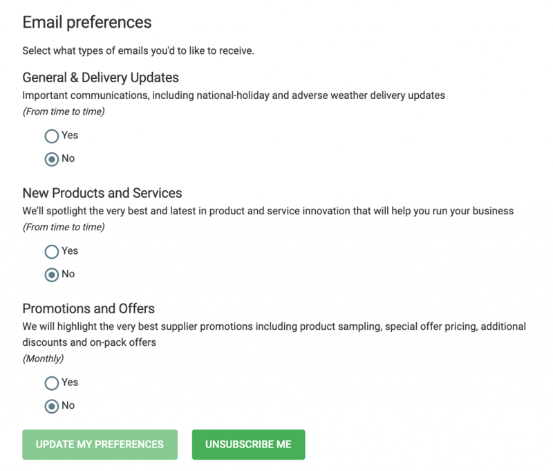 A generic example of a preference centre