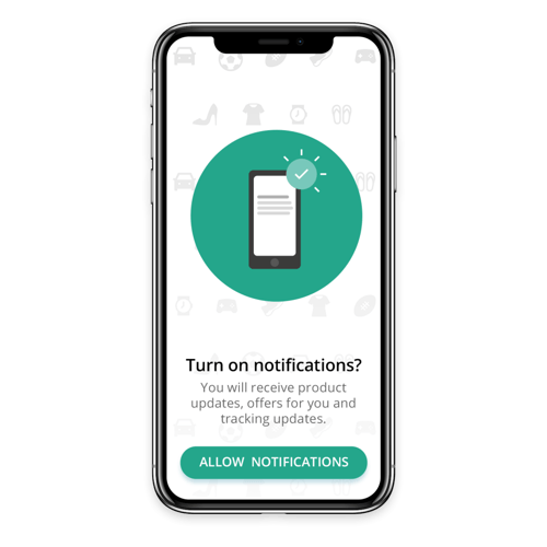 Turn-on app push notifications screen