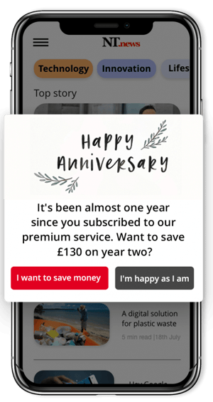 Encouraging paywall subscribers to renew long-term